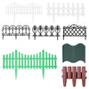 Flexible Plastic Wooden Effect Lawn Border Edge Garden Edging Picket Fencing Set