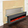 40/50/60/70inch Remote Control LED Electric Fireplace Glass 9 Colour Light