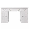 Double Pedestal Desk White 140x48x80 Home Office Study V7O4