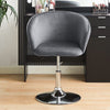 1x Barstool Velvet Padded Bar Stool Metal Base Salon Breakfast Chair Adjustable