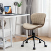 Linen Fabric PU Leather Office Chair Ergonomic Swivel Computer Desk Chairs