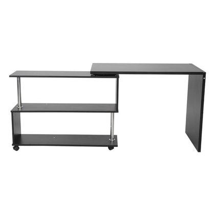 360?? Rotating Laptop Table L Shape Corner PC Computer Desk Home Office UK