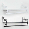 Heavy Duty Wall Mounted Clothes Rail Hanging Rack Garment Wardrobe Display Shelf