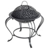 Fire Pit BBQ Grill Firepit Brazier Bowl Garden Round Log Burner Heaters Camping