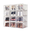 Mondeer 12 PCS Shoe Cabinet Stackable Shoe Box Organiser Size UK 11 Transparent