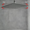 LED Ultra-thin Shower Head 30x30 cm Stainless Steel Rainfall Overhead Bathroom