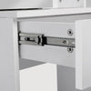 Dressing Table with Drawers, Mirror Stool Set Makeup Desk Vanity Table Bedroom