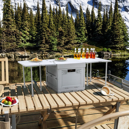 Portable Folding Camping Picnic Table Party Kitchen Car Garden BBQ Storage Box