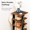 Shoe Rack Wooden Shoe Storage Organizer Shoe Shelf Vertical Shoe Tower