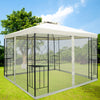 3M Gazebo Waterproof Awning Tent Marquee Canopy w/ 4 Sides Curtain Outdoor Party