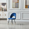 1/2/4X Dining Chairs Velvet Padded Seat Metal Legs Kitchen Chair Home Office Set