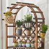 Large Wooden Plant Stand Hanging Flower Shelf Ladder Rack Garden Outdoor Indoor