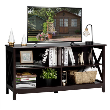 Wooden TV Stand Cabinet 2 Tier Home Furniture Entertainment Unit Storage Shelves