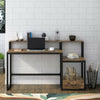 Tribesigns Computer Desk with Drawer and Storage Shelves 59"L Rustic Brown Table