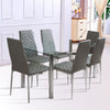2x Modern Faux Leather Dining Chairs Metal Legs Home Kitchen Dinner Padded Seat