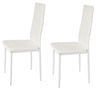 4 Pcs Dining Chairs Set PU Leather Metal Legs PADDED SEAT Home Room Restaurants