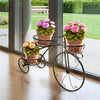 Large Bicycle Plant Stand Rack Holder Metal Garden Shelves Flower Display Holder