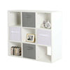 Storage Cube 9 Shelf Bookcase Wooden Display Unit Organiser White Furniture