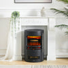Freestanding Electric Fireplace Realistic LED Flame Room Warmer 2 Heat Settings