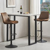 2x Breakfast Bar Stools Velvet Swivel Gas Lift Chairs Kitchen Pub Cafe Barstools