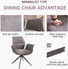2PC Ergnomic Fabric Accent Dining Chairs Kitchen Living Room w/ Steel Leg