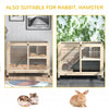 Indoor Rabbit Hutch Guinea Pig House Bunny Cage Openable Roof, Natural