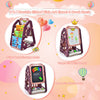 3 in 1 Kids Art Easel 2 Sides Magnetic Whiteboard Chalkboard W/Book Storage Rack