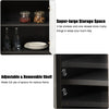 Kitchen Wooden Storage Cabinet Shelves Cupboard Display Buffet Sideboard 3 Doors