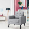Modern Upholstered Accent Sofa Chair Button Tufted Armchair Leisure Lounge Chair