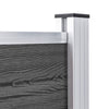 Fence Panel Set WPC 353x105 Black O9W6