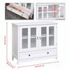 White Sideboard for Living Room, Display Cupboard for Kitchen Large Cabinet