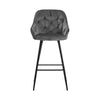 2* Velvet Bar Stools Breakfast Bar stool Pub Chairs Padded Seat Metal Leg CLIPOP