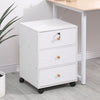 White Mobile 3 Drawers Filing Pedestal Cabinets File Chest Storage Wooden Office