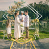 Geometric Walkway Road Metal Stand Flower Pillars Holder Wedding Backdrop Stages