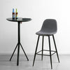 2X Bar Stools Fabric/Faux Leather Pub Chairs Breakfast Kitchen Metal Leg Modern