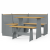 Corner Dining Set L Shaped Diner With Bench Booth Kitchen Trestle Solid Pine