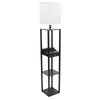 Luxurious Mordern LED 3-Layer Floor Lamp Storage Shelf Reading Light Standing UK