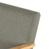 Retro Single Fabric Armchair Seat Chair Accent Armchair Wood Sofa Grey UK
