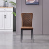 New Set of 4/6 Dining Chairs Padded Seat High back Metal Legs Home Furniture