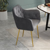 1/2/6x Upholstery Dining Chair Leisure Armchair Tub Chairs Padded Seat Gold Legs