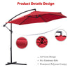 3 m Banana Parasol Sun Shade Umbrella Garden Parasol Adjustable with Base