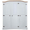 Wardrobe Mexican Pine 3 Doors White E0N7