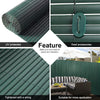3/5m Green Bamboo Slat Screening Garden Fence Slatted Roll Screen Wind Sun Shade