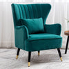 Upholstered Oyster High Back Armchair Sofa Wingback Chair Lounge Fireside Seat