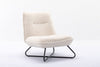 Modern Lounge Chair Sleeper Sofa Living Room Cinema Armless Chair White
