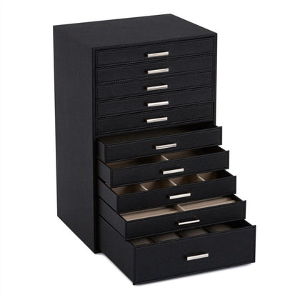 Large 10 Layers Jewellery Boxes Storage Drawer Cabinet Earing Necklace Organizer