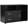Sideboard Modern Storage Cabinet Cupboard Buffet TV Stand Unit 2 Drawers Black
