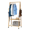 Wooden Clothes Rail Bedroom Open Wardrobe Stand Storage Rack Unit Shoe Shelves