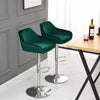 2/4 x Breakfast Bar Stools Bar Chairs Velvet Swivel Chrome Base Gas Lift Kitchen