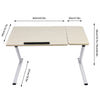 Adjustable Height Laptop Table Computer Desk Portable Study Workstation Tray